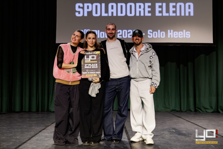 Spoladore Elena, 2° posto categoria Heels Solo, sul palco