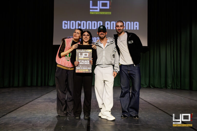 Giocondo Antonia, 3° posto categoria Heels Solo, sul palco