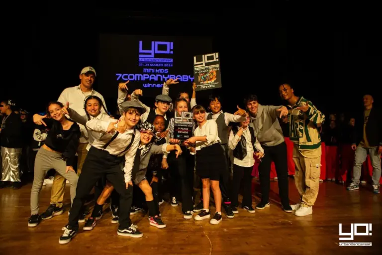YO! Urban Dance Fest 2024, 1° posto Mini Kids: 7CompanyBaby premiati sul palco (Auditorium del Massimo)
