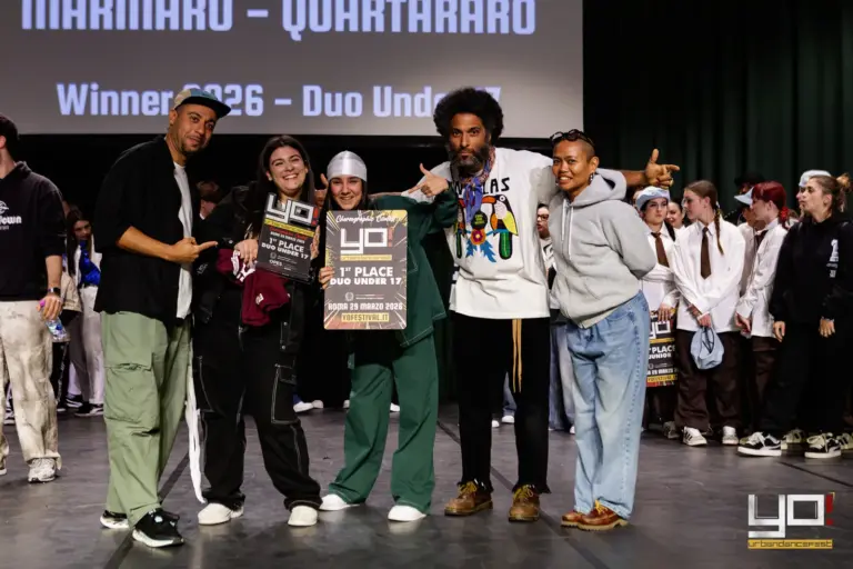 YO! Urban Dance Fest 2026, 1° posto Duo Under 17: Marinaro e Quartararo premiati sul palco (Auditorium del Massimo)